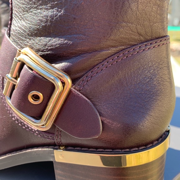 VINCE CAMUTO WINDY MID CALF MOTO BOOTS Leather - Picture 8 of 8